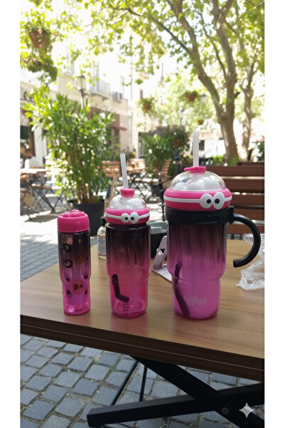 Elit Set of 3 Motivational Water Bottles - Daily Sports Camping Water Bottle Water Bottle with Straw