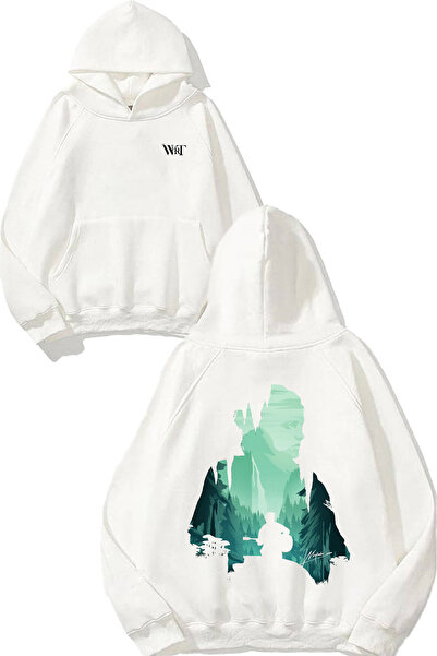 THEWERT Hanorac alb cu glugă Last Of Us Part 2 cu imprimeu pe spate