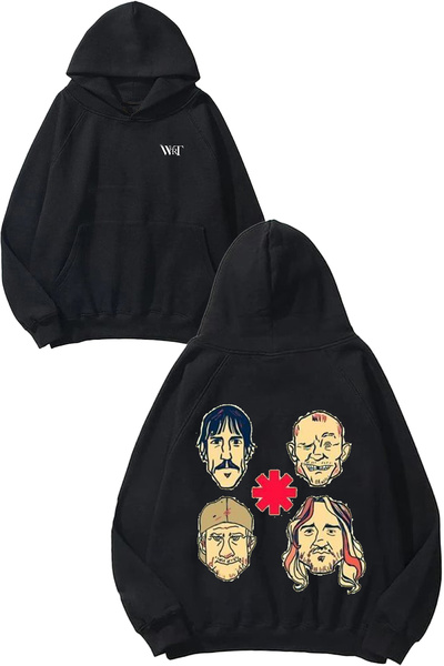THEWERT Φούτερ με κουκούλα με στάμπα στην πλάτη Rhcp Faces Design