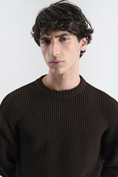 GIESTO Regular Fit Ribbed Knit Sweater