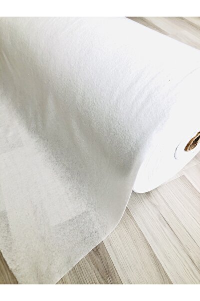 seyranat Yapışkanlı 5 Metre Beyaz 100 Gr Çanta Cüzdan Besleme Telası, Sıkıştırılmış Elyaf Tela, Dolgu Telası