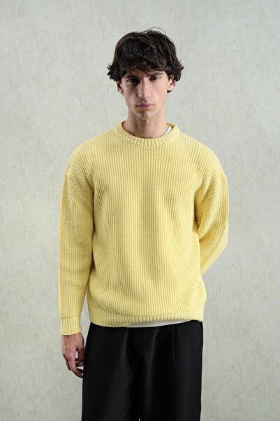 GIESTO Regular Fit Ribbed Knit Sweater