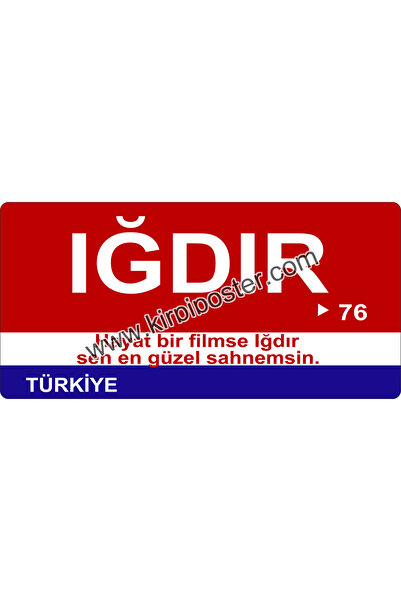 kirpi poster Ahşap Magnet Şehir-İl Plakalı Magnet-06x09cm - Iğdır-76