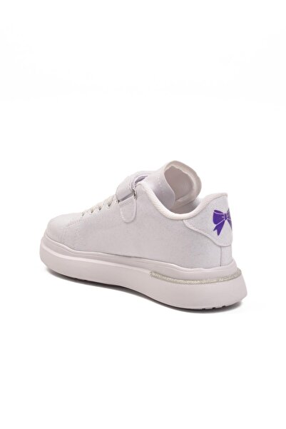 WALKWAY Ruffon 2540-26K F White Patent Leather-Silvery Seasonal Children's Sports Shoes