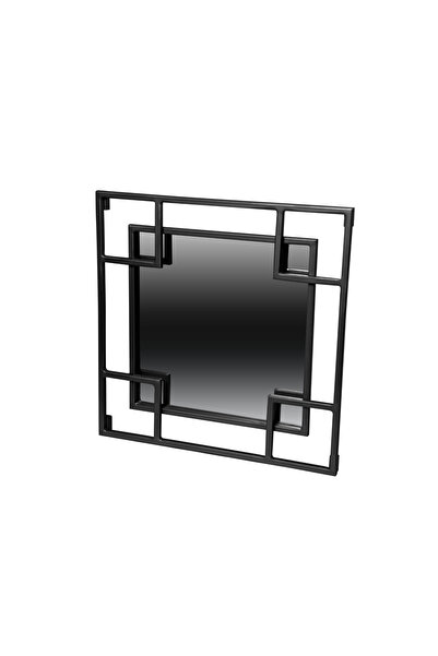 fromro Decorative mirror with black metal frame – geometric model CELESTE