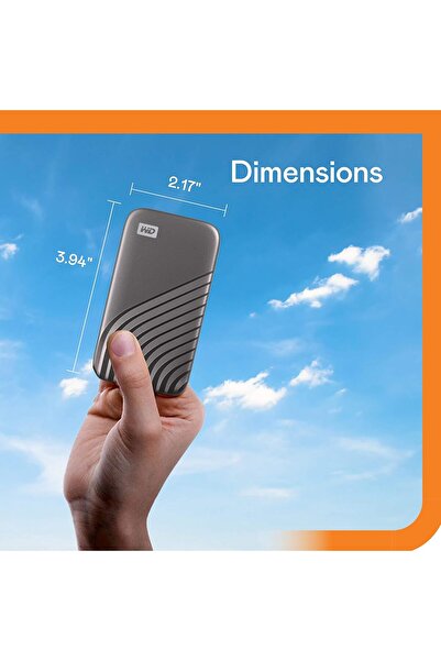 WD Portable External Storage SSD 1TB from Western Digital, Space Gray, USB 1.1