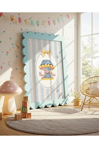 fuart.co Vintage Atlıkarınca Dijital Baskı Vintage Poster (Çerçevesiz)