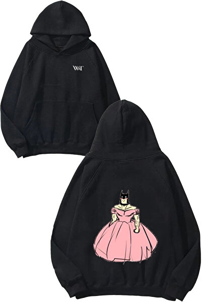 THEWERT Емоционални карикатури 6 Дизайн С черна качулка и печат на гърба