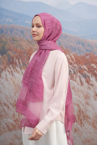 ARMANDA İpekli Eskitme model Şal - Gül Kurusu