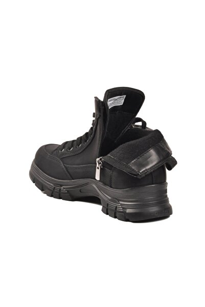 WALKWAY 24090 Z Μαύρες γυναικείες μπότες Nubuck