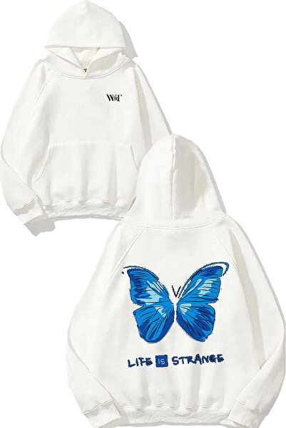 THEWERT Φούτερ με λευκή κουκούλα με στάμπα Life Is Strange 4 Design