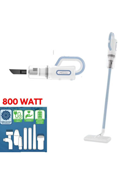 Genaric مكنسة كهربائية سلكية بدون كيس 800 واط للأرضيات