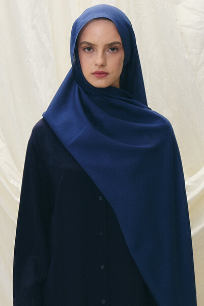 FENZA SCARF Paris İpeği Şal - Açık Lacivert