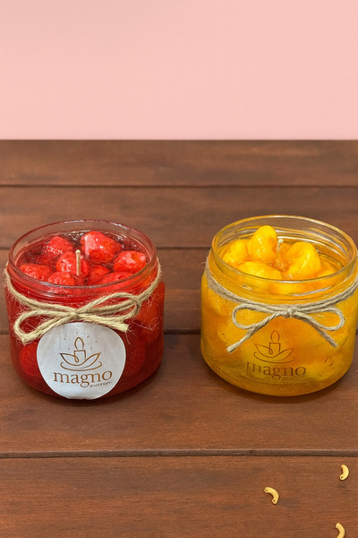 magnocandles Κερί μαρμελάδας φράουλας και μαρμελάδας μανταρίνι