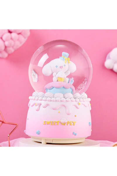 Livava Cinnamoroll Büyük Boy Kar Küresi Işıklı, Müzikli, Püskürtmeli, Pembe, ...