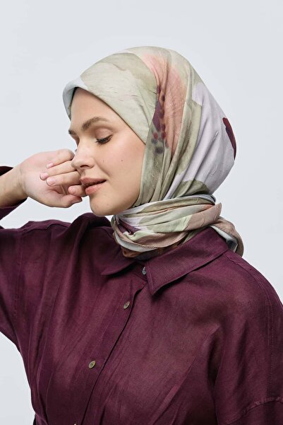 Modakaşmir Lavendi Pattern Bamboo Scarf