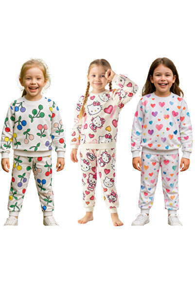 minitrends 3-Piece Seasonal Printed Girl's Bottom and Top Set