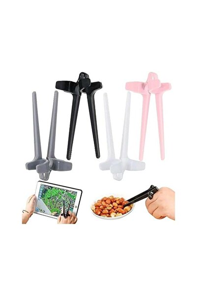 Mirfa Finger Chopsticks (Tongs) 4 Pcs Multicolor