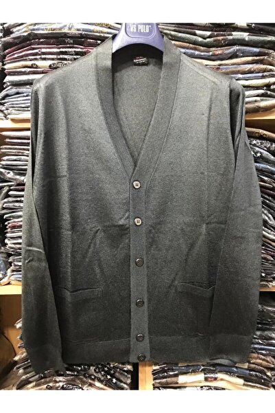 Kahraman Men's Smoked Knitwear Knitted Dad Cardigan