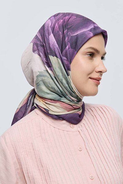 Modakaşmir Rosa Desen Bambu Eşarp