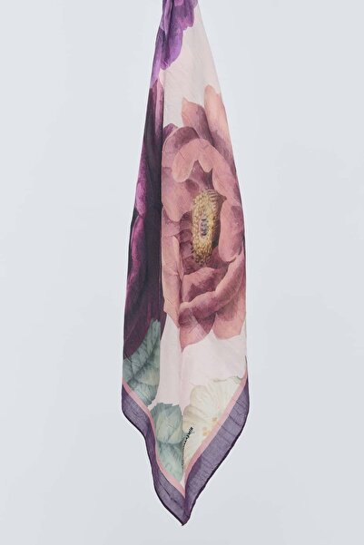 Modakaşmir Rosa Desen Bambu Eşarp