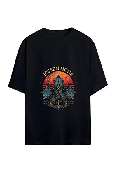 GraffTee تي شيرت قطني كبير الحجم للجنسين من كريتشر