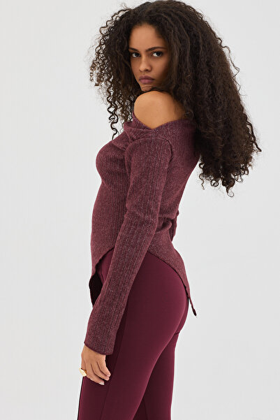 Eco Sense Bluză pentru femei, cu un singur umăr, cu mânecă lungă, asimetrică,...