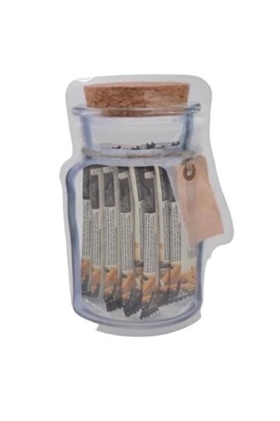 Online Home Market Kavanoz Görünümlü Kilitli Poşet Çıtçıtlı ve Pratik Torba 4 Adet