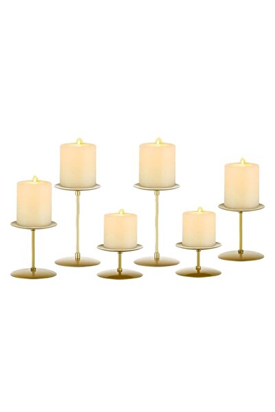 Generic Brand Candle Holders Candle Plates - Set of 6 Candelabra Candle Stand...