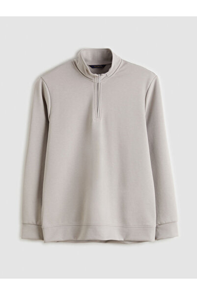 LC Waikiki Γκρι ψηλός λαιμός Ανδρικό φούτερ