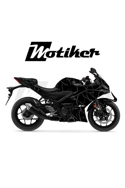 Motiker Yamaha YZF-R25 2025 Model Motosiklet Kaplama Sticker Etiket Parçalı M...