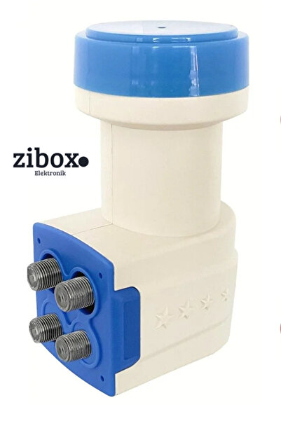 Zibox 20 Metre Uydu Kablosu + Dörtlü Çıkış Çanak Uydu 4k Full Hd Lnb (4 Adet F Connektör Hediyeli)