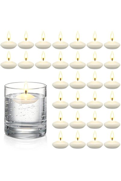Generic Nuanchu 30 Pcs 1.5'' Unscented Floating Candles for Centerpieces Floa...