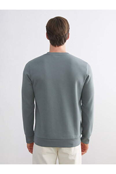 LC Waikiki Bisiklet Yaka Baskılı Erkek Sweatshirt