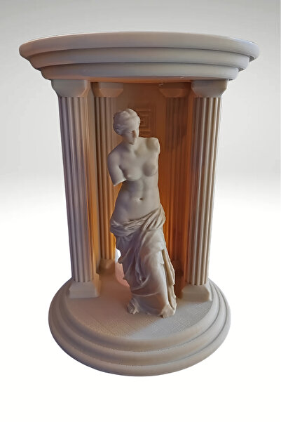 Uzay Home Design Venüs Heykeli Kitaplık Dekoru – LED Işıklı Biblo