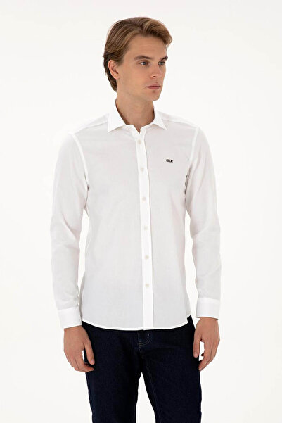 U.S. Polo Assn. Cedrop025K Beyaz Erkek Gömlek 2225552