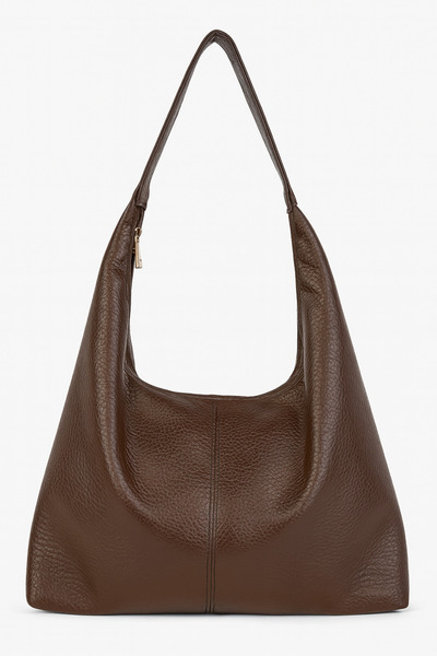 Adelina Bags Geantă de umăr și tote de dimensiuni mari, cu textura moale, maro amar pentru femei