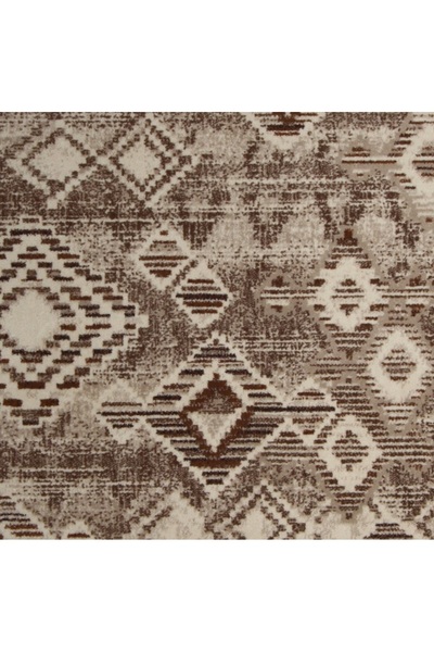 Davida Dreams Decorative rug, 9 mm pile height, geometric, 110 x 60 cm, brown with beige