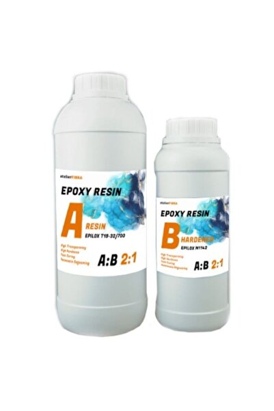 AZMarkeT Set rășină epoxidică transparentă 1,5 kg pentru obiecte decorative, bijuterii, ETN