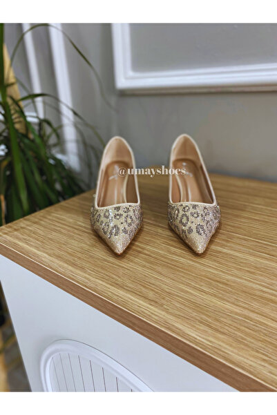 VOLLEX TAŞ İŞLEMELİ TOPUKLU AYAKKABI