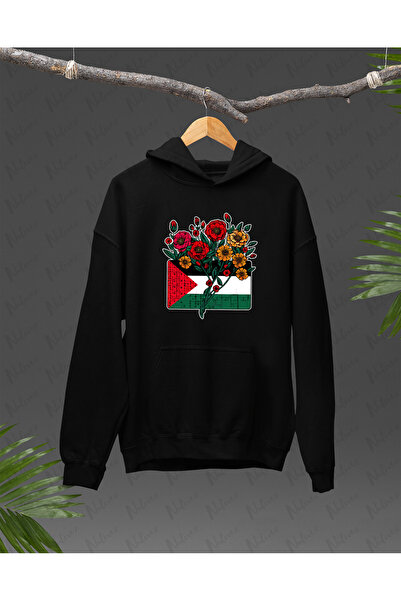 Nulivez هودي كبير الحجم للجنسين بتصميم فلسطيني مطبوع عالي الجودة