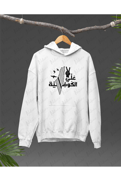 Nulivez هودي كبير الحجم للجنسين بتصميم فلسطيني مطبوع عالي الجودة