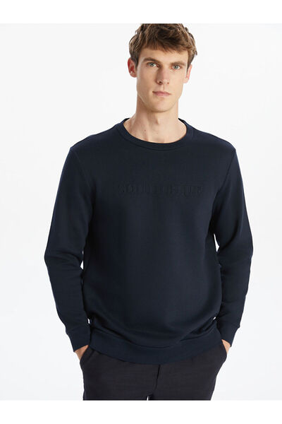 LC Waikiki Λαμπερές επιλογές από το Shining Store | Ανδρικό φούτερ με στάμπα με λαιμόκοψη