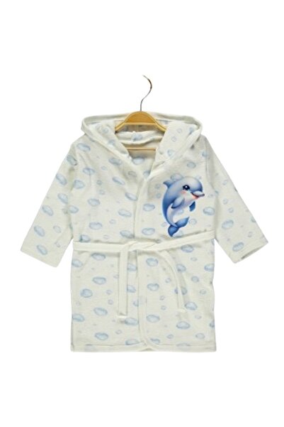 diamondstar Drop Printed Towel Bathrobe Boys' Bathrobe