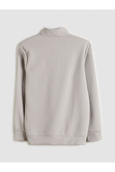 LC Waikiki Γκρι ψηλός λαιμός Ανδρικό φούτερ