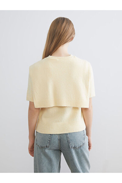 LC Waikiki Sparkling Choices from Shining Store |   Crew Neck Women's Knitwear Sweater with Tie Detail