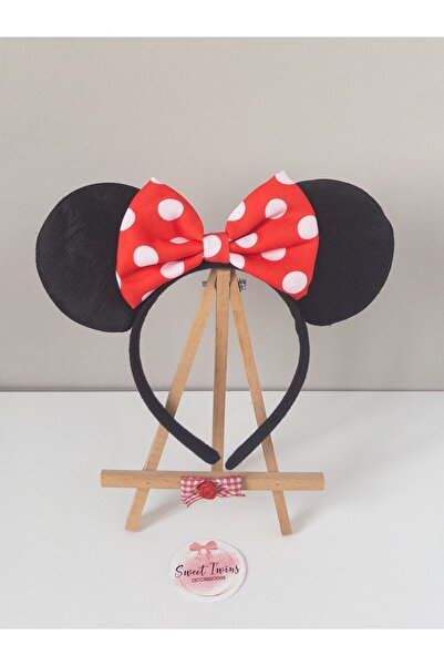 Sweet twins accessories Coroana Minnie Mouse cu buline rosie Coroana pentru c...