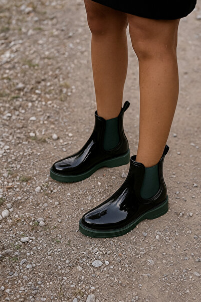 DB Γυναικείες ελαστικές άνετες μπότες βροχής με αντιολισθητική σόλα