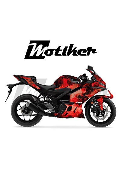 Motiker Yamaha YZF-R25 2025 Model Motosiklet Kaplama Sticker Etiket Parçalı M...