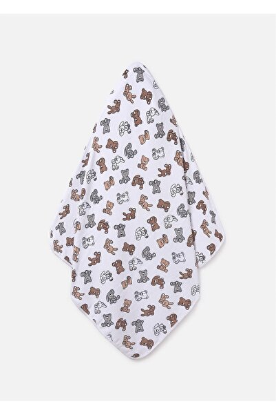 MAYORAL منشفة بغطاء رأس للأطفال باللون الأبيض 9917